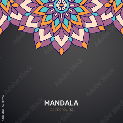 luxury mandala dark design background