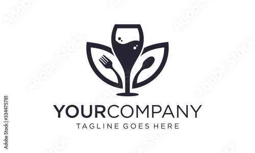 Abstract restaurant for logo design vector editable