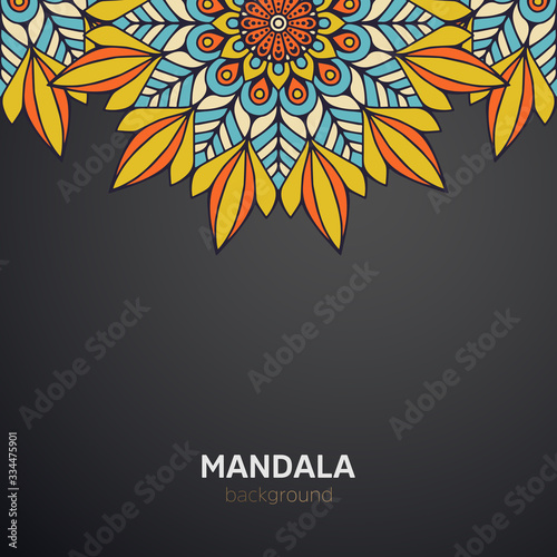 luxury mandala dark design background