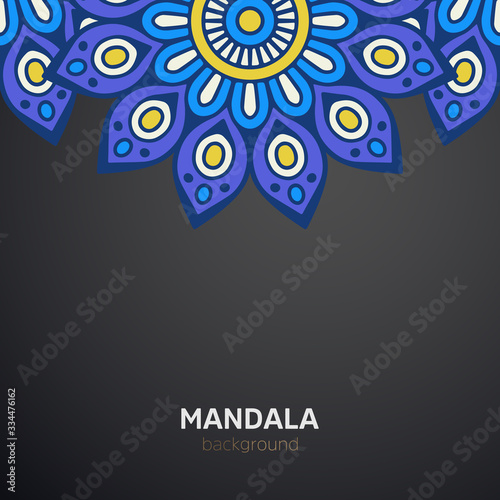 luxury mandala dark design background