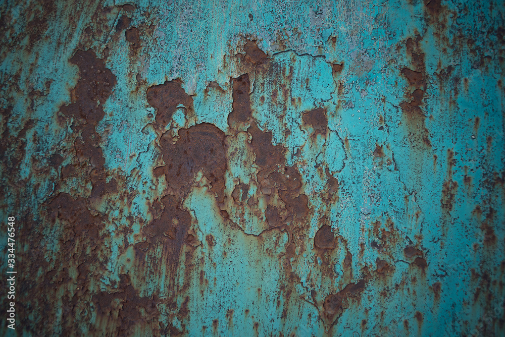A blue metal texture about corrosion traces A blue metal texture about corrosion traces