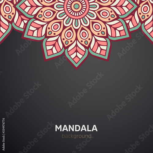 luxury mandala dark design background