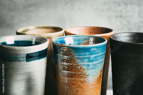Japanese style pottery photo