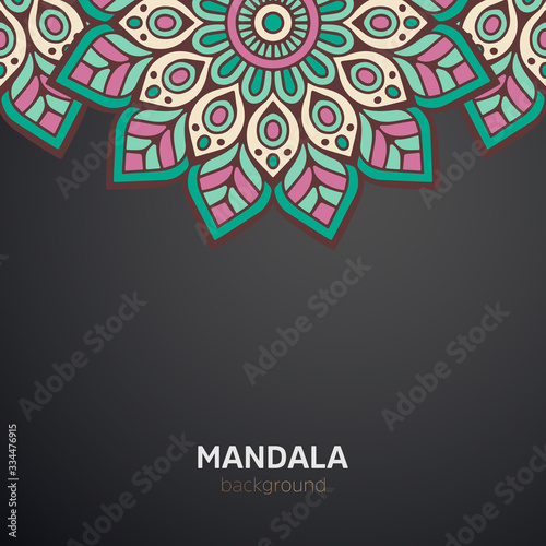 luxury mandala dark design background