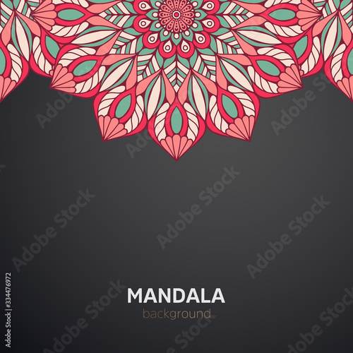 luxury mandala dark design background