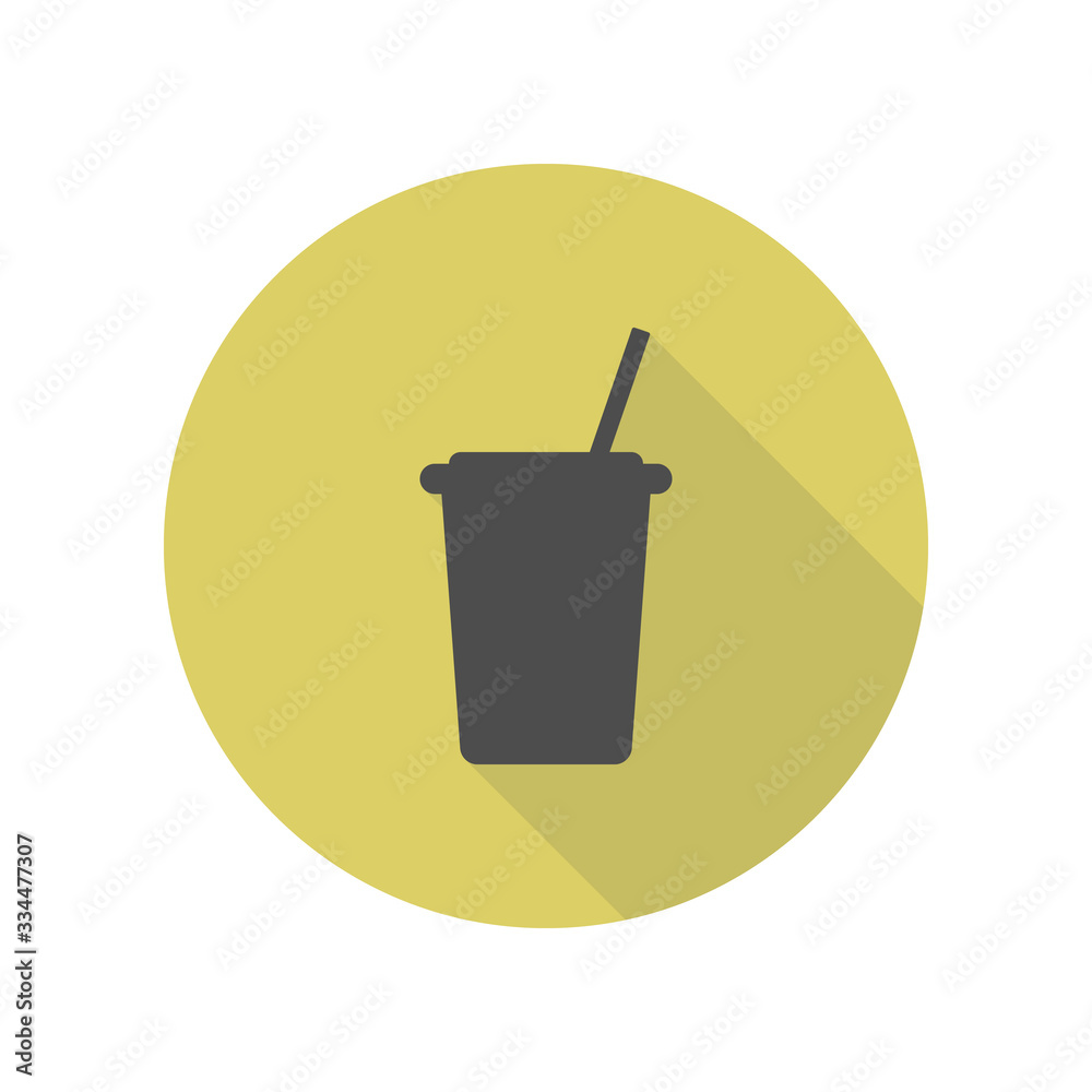 cup of drinks long shadow icon. Simple glyph, flat vector of web icons for ui and ux, website or mobile application cup of drinks long shadow icon. Simple glyph, flat vector of web icons for ui and ux, website or mobile application