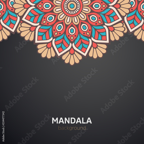 luxury mandala dark design background
