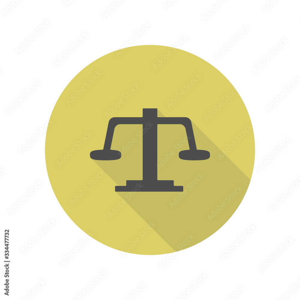 Libra long shadow icon. Simple glyph, flat vector of web icons for ui and ux, website or mobile application Libra long shadow icon. Simple glyph, flat vector of web icons for ui and ux, website or mobile application