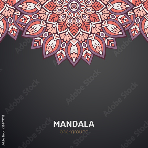 luxury mandala dark design background