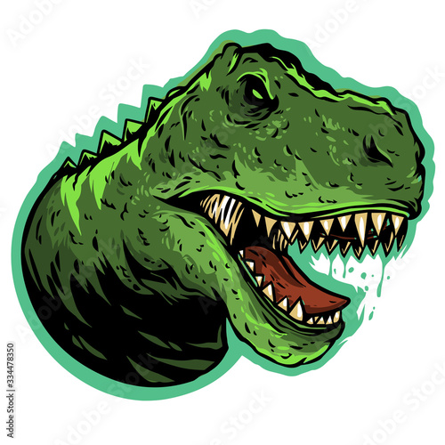 t rex  head vector logo mascot design © agtri