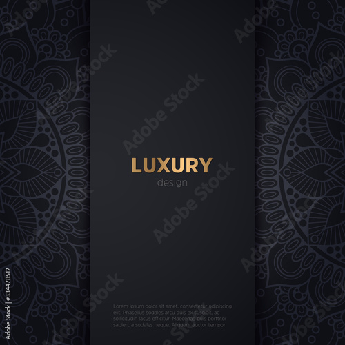 luxury mandala dark design background