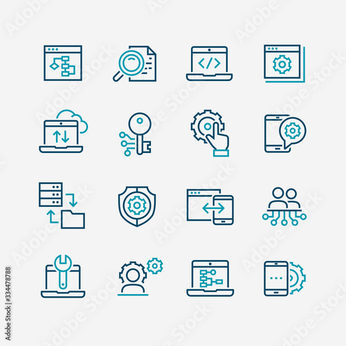 icons set of search engine optimisation