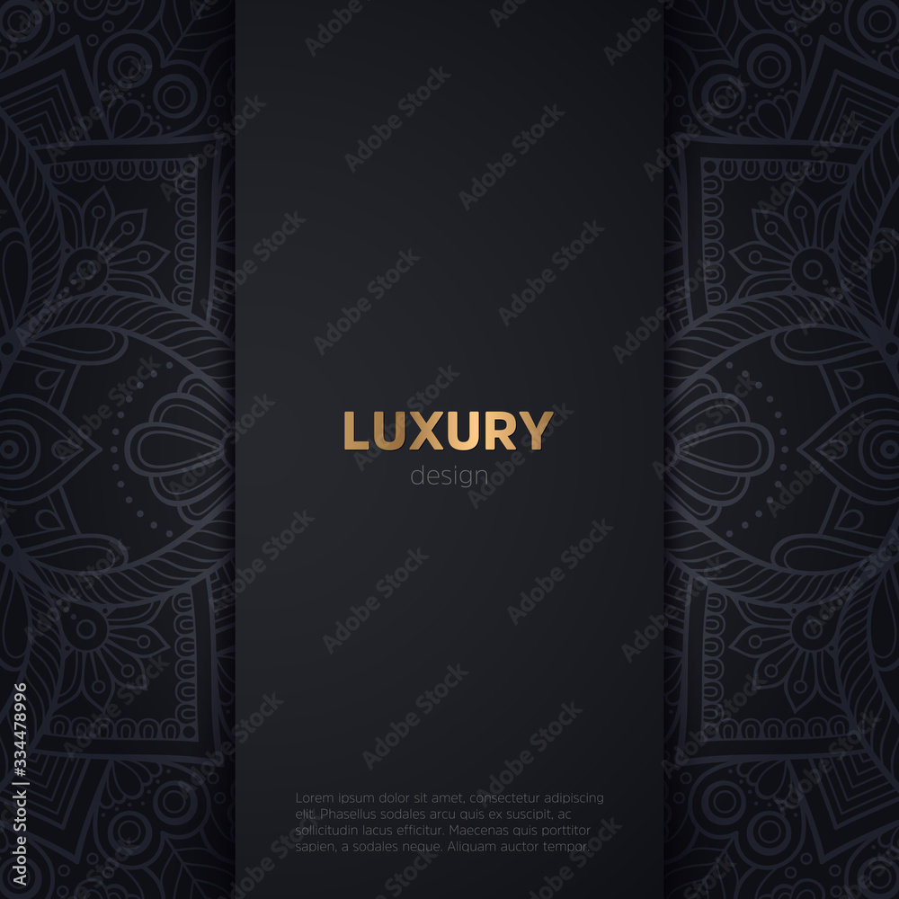 luxury mandala dark design background