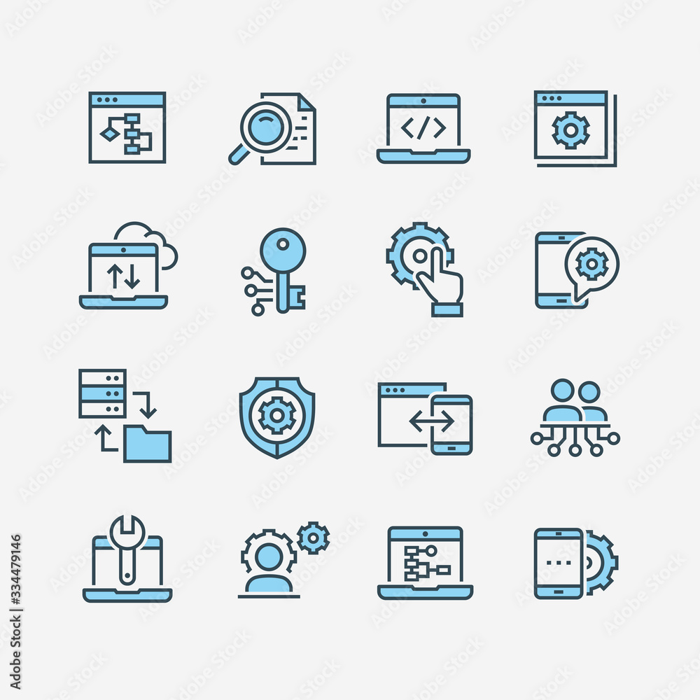 icons set of search engine optimisation