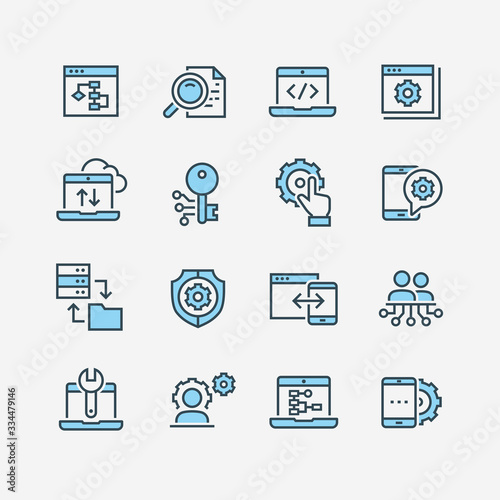 icons set of search engine optimisation