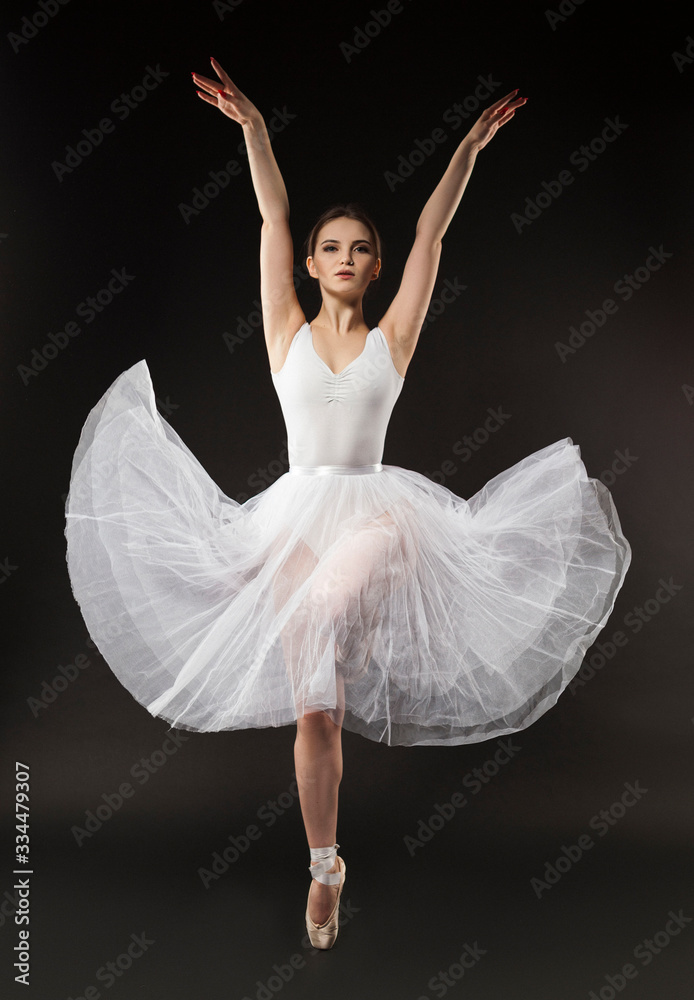Fototapeta premium beautiful woman ballerina dancer model
