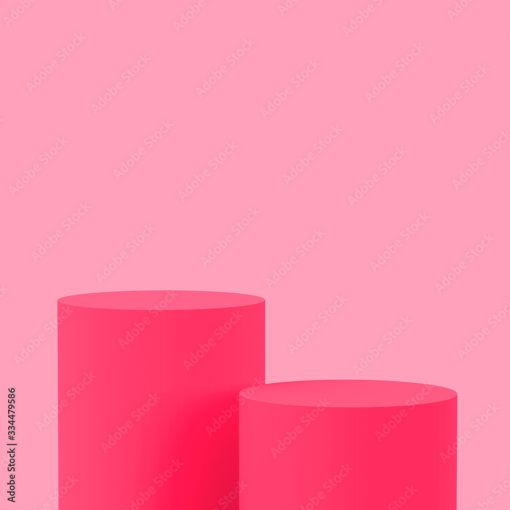 3d white pink rose cylinder podium minimal studio background. Abstract 3d pastel color geometric shape object illustration render. Display for cosmetic perfume fashion product. 3d white pink rose cylinder podium minimal studio background. Abstract 3d pastel color geometric shape object illustration render. Display for cosmetic perfume fashion product.
