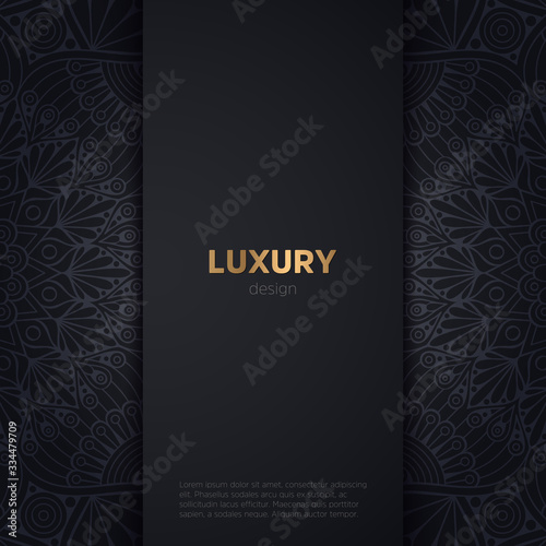 luxury mandala dark design background