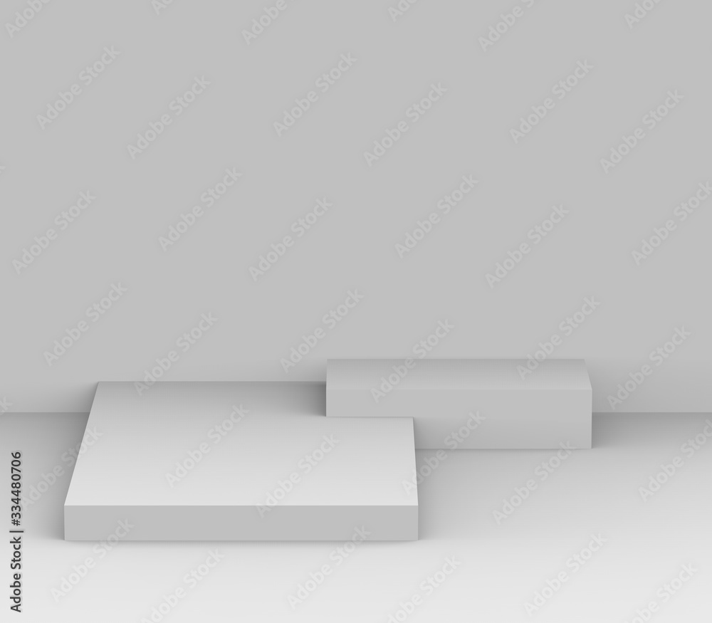 3d pedestal white cube podium minimal studio background. Abstract 3d geometric shape object illustration 3d pedestal white cube podium minimal studio background. Abstract 3d geometric shape object illustration