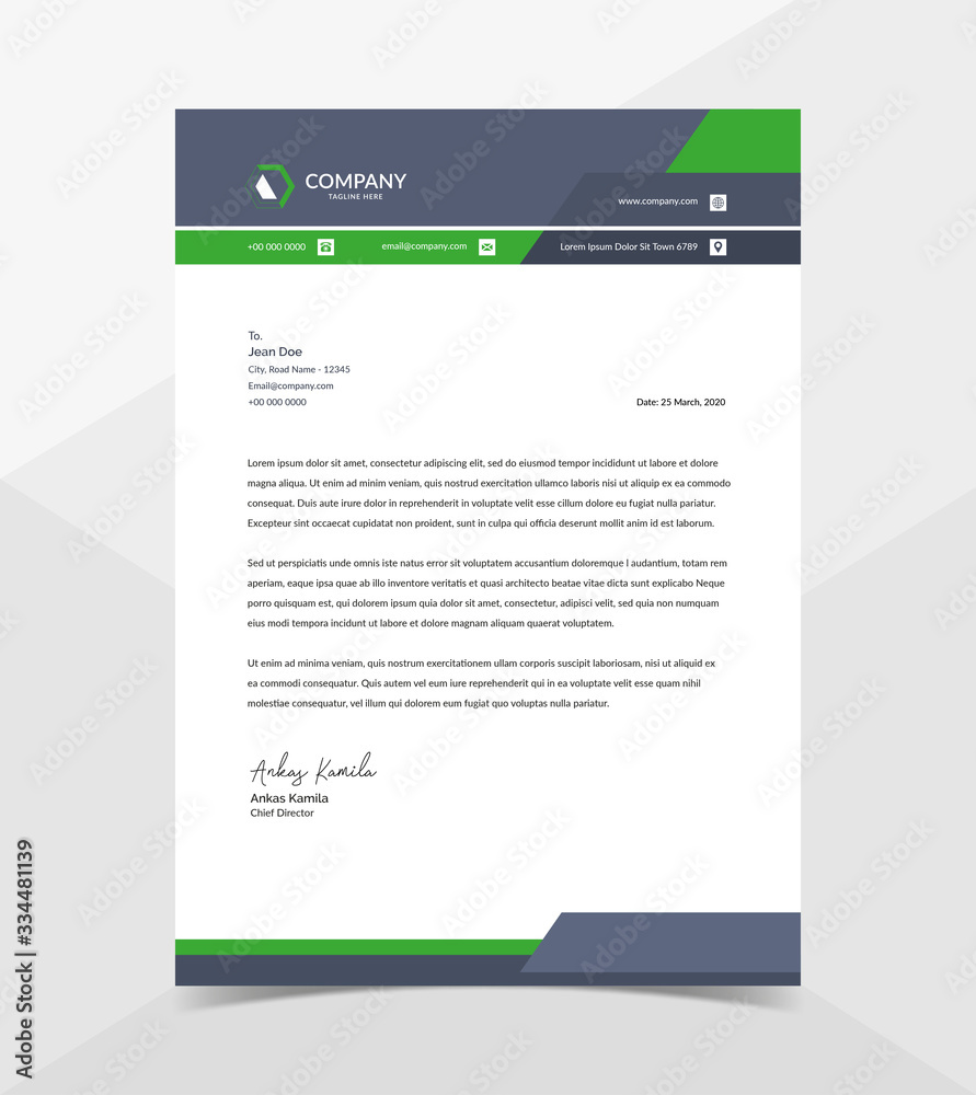 Professional And Modern Corporate Letterhead Template Professional And Modern Corporate Letterhead Template