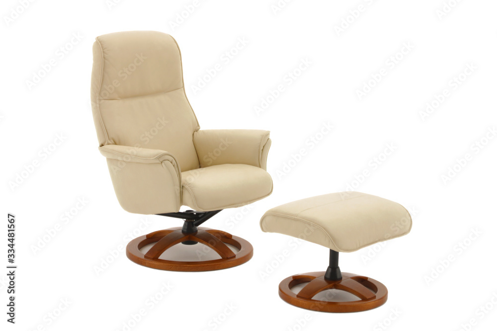 Beige armchair. Beige armchair.