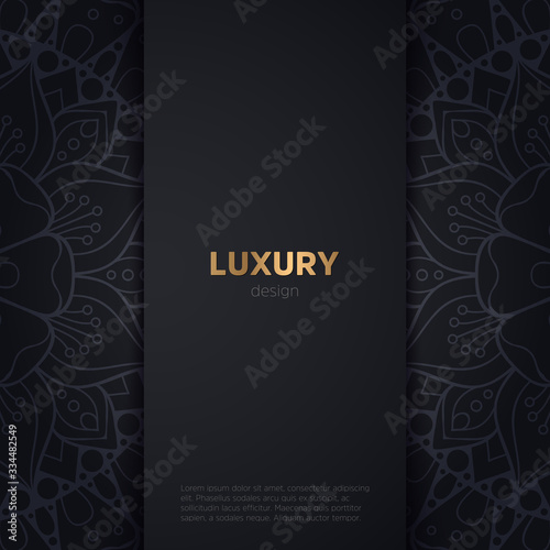 luxury mandala dark design background