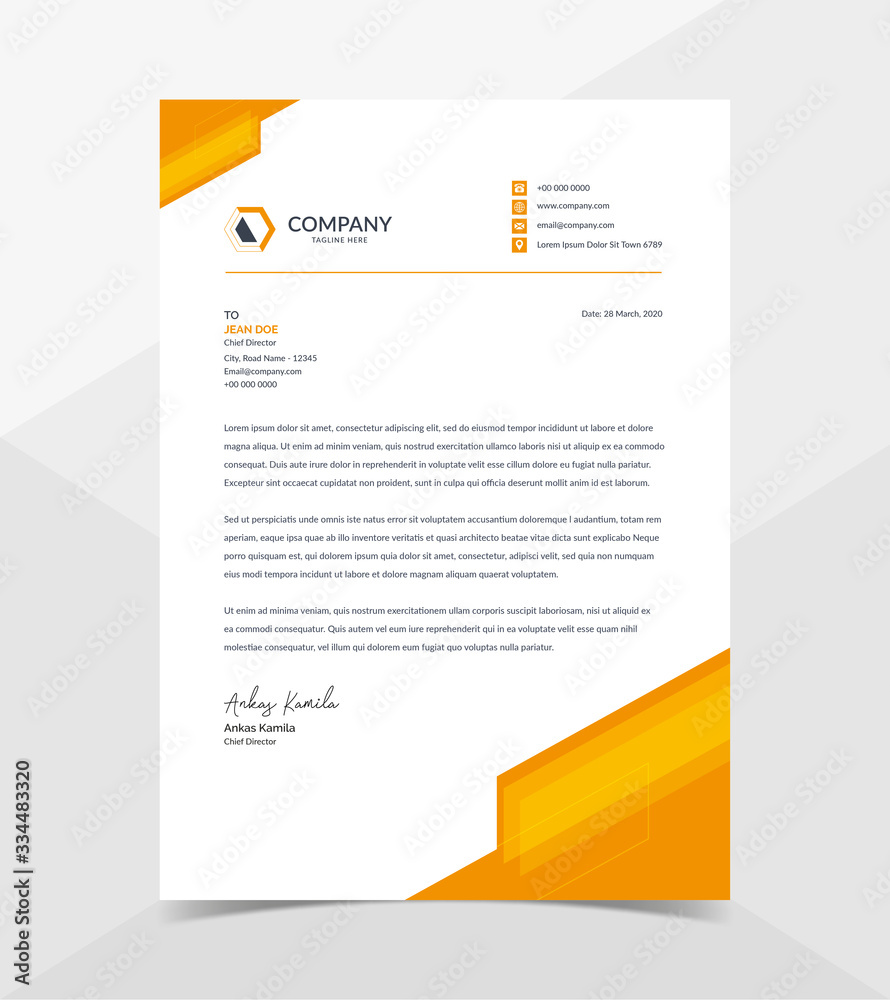 Professional And Modern Corporate Letterhead Template