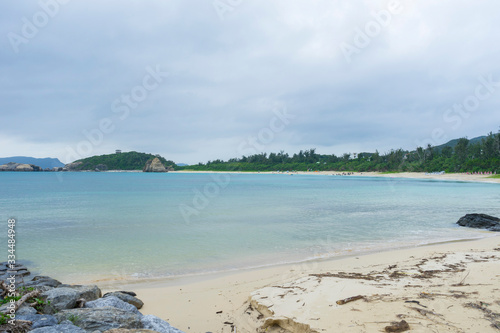 Fototapeta Naklejka Na Ścianę i Meble -  Beautiful landscape at Aharen Beach on Tokashiki Island in Okinawa, Japan.