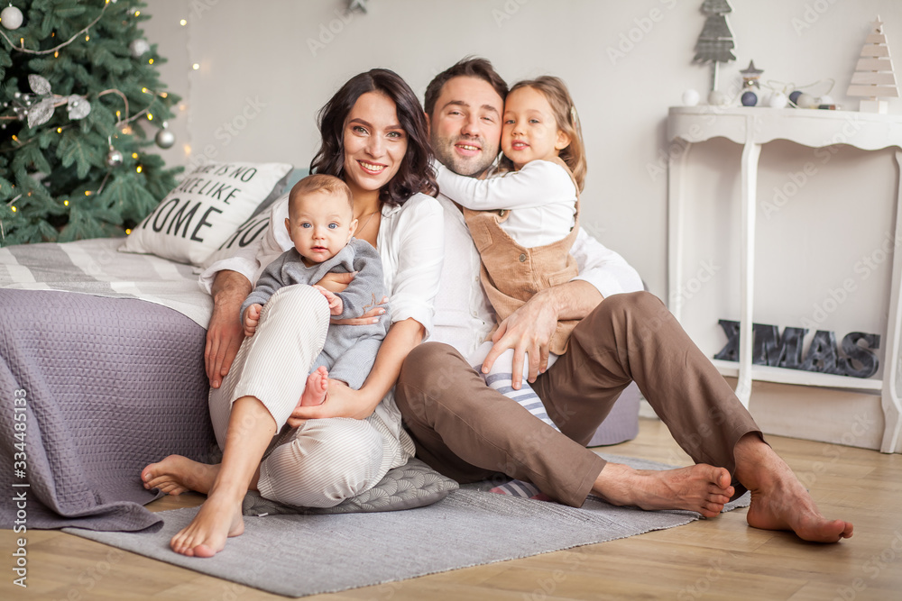happy family at home cuddling happy family at home cuddling