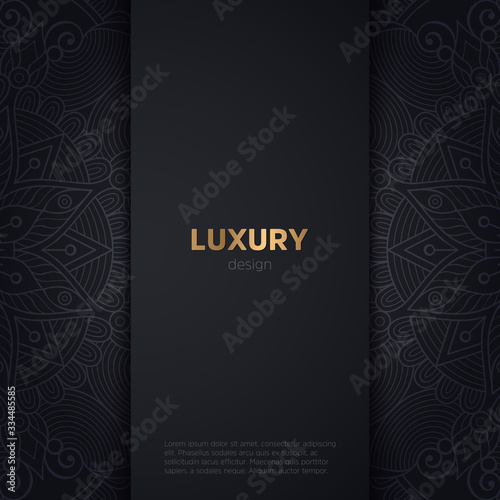 luxury mandala dark design background