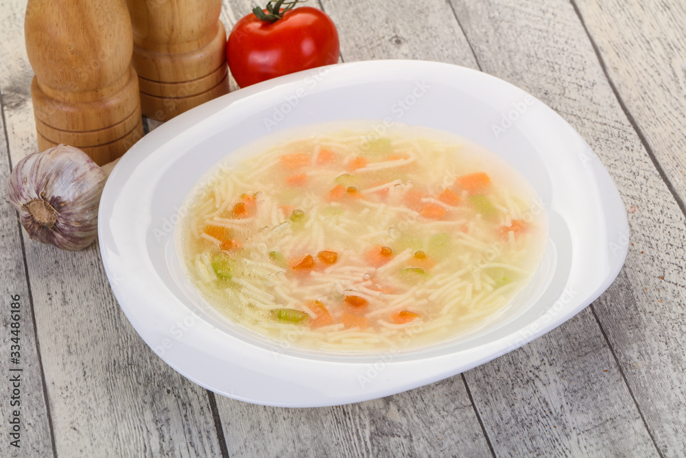 Chicken soup with noodles Chicken soup with noodles