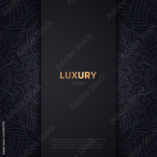 luxury mandala dark design background