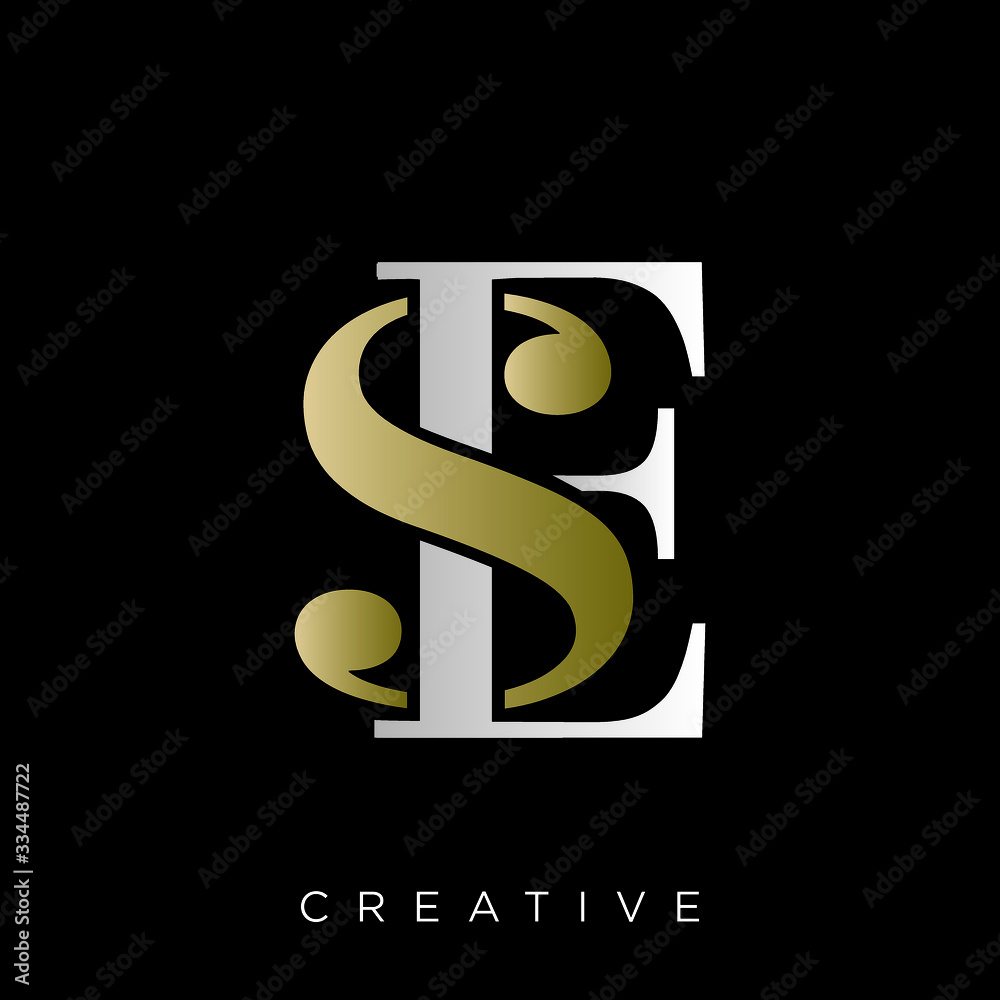 se luxury logo design vector icon
