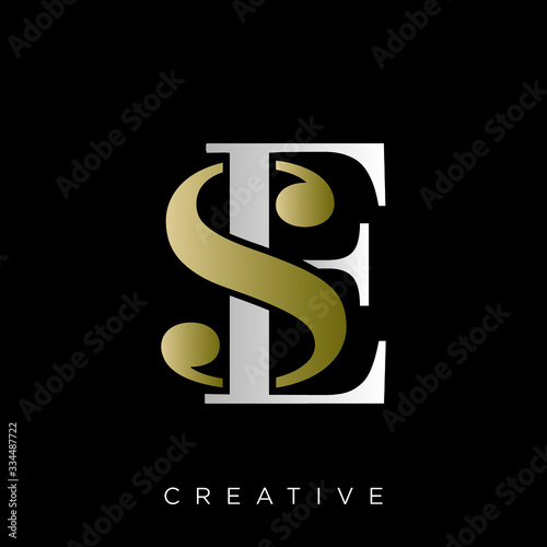 se luxury logo design vector icon