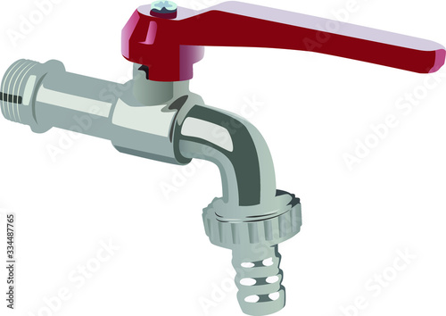 garden tap realistic vector illustration