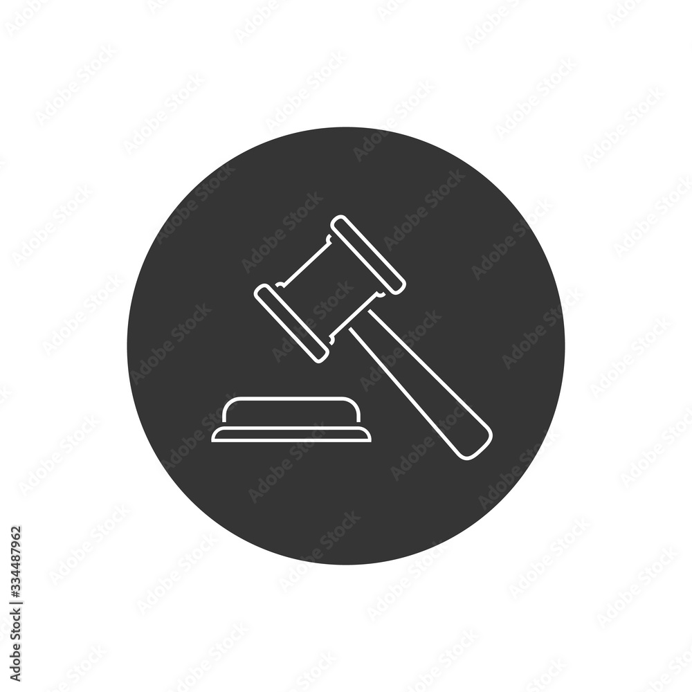 Judgement Justice line icon in trendy flat style. Vector Judgement Justice line icon in trendy flat style. Vector