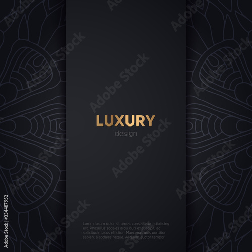 luxury mandala dark design background