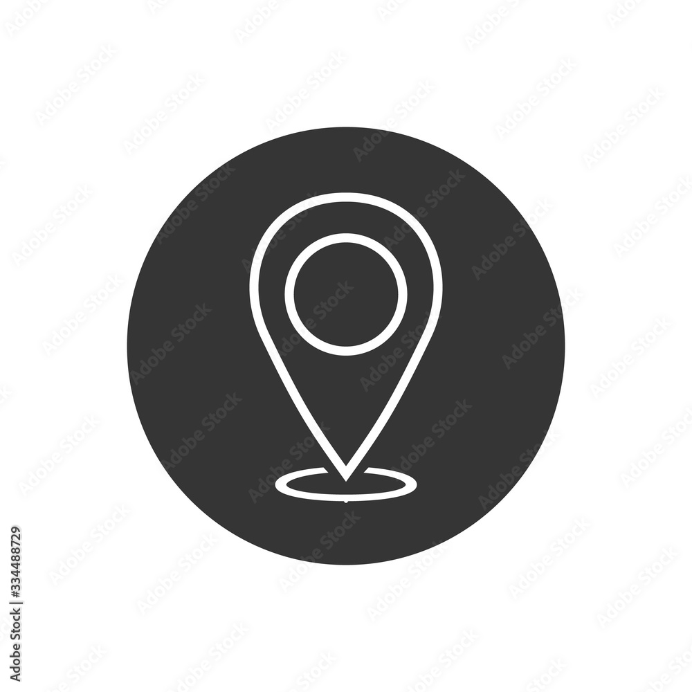 Pin line icon vector. Location icon. Map pointer icon