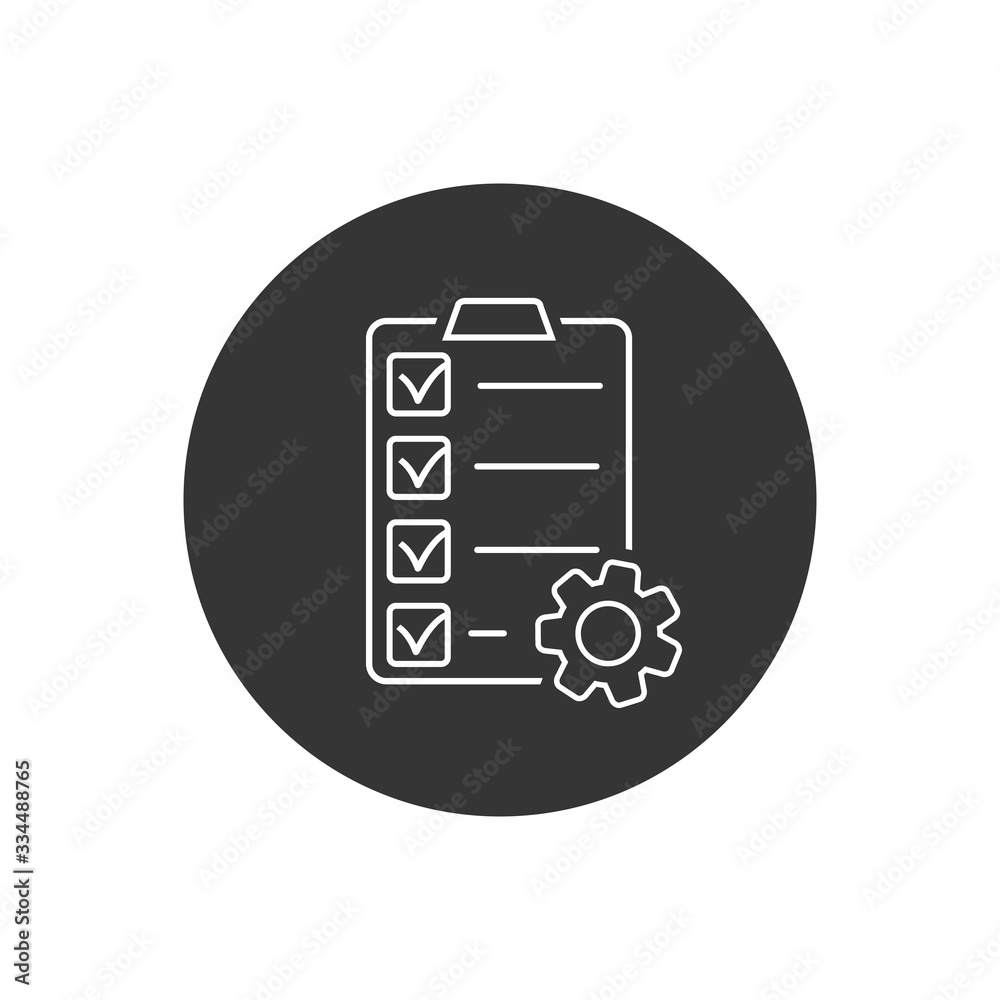 Project Management line icon in flat style. Project symbol for your web site design, logo, app, UI. Vector Project Management line icon in flat style. Project symbol for your web site design, logo, app, UI. Vector