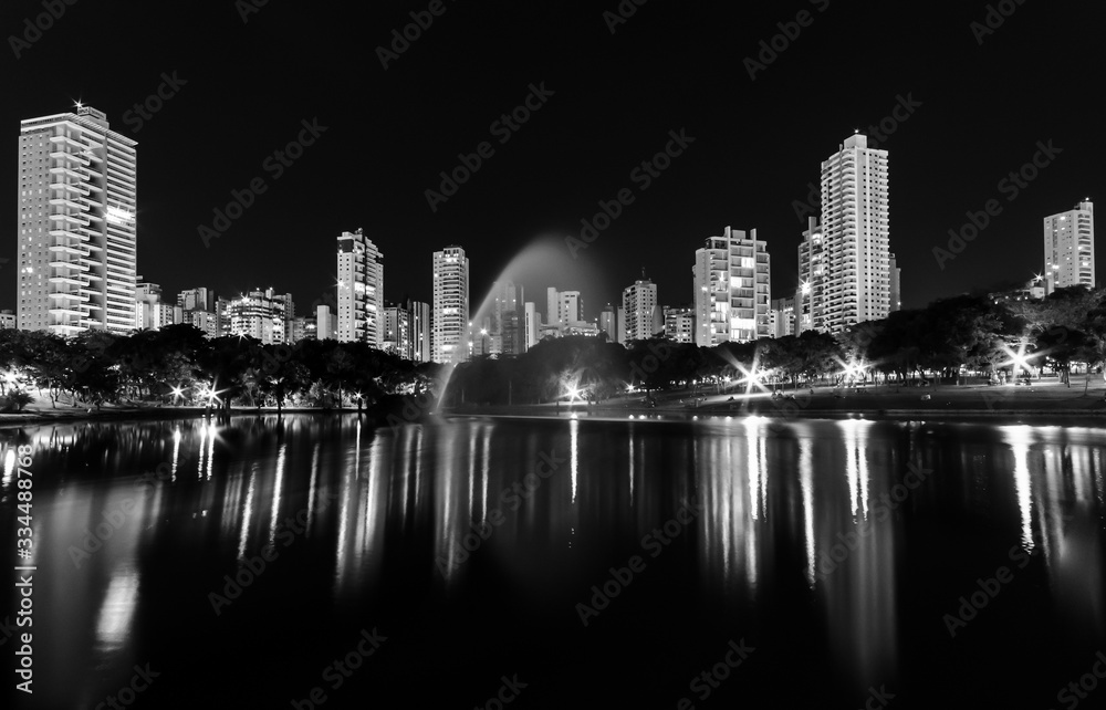 Naklejka premium skyline at night