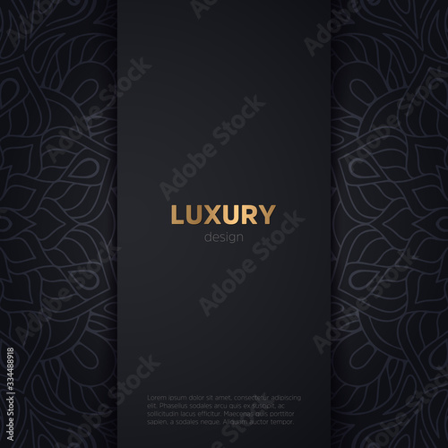 luxury mandala dark design background