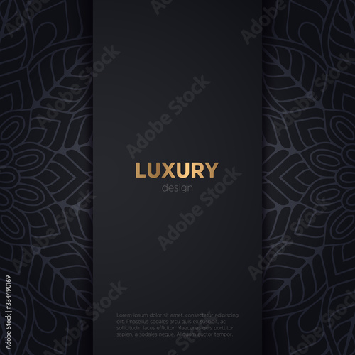 luxury mandala dark design background