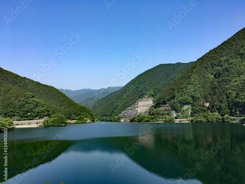 Lake(Dam) in the mountains, Japam (Arima dam, Naguri lake) © Algol