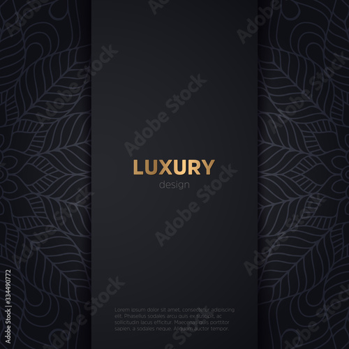 luxury mandala dark design background