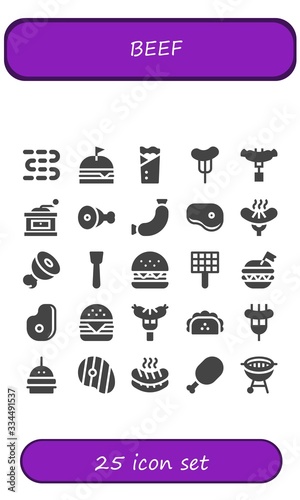 beef icon set