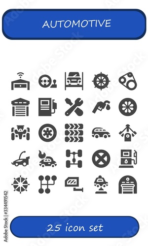 automotive icon set