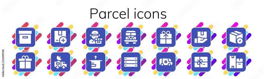 parcel icon set
