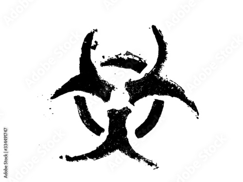 Grunge Biohazard Sign