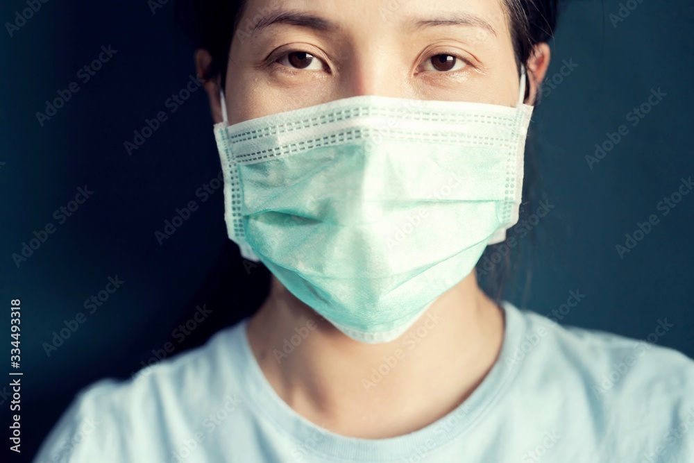 Women wearing masks to protect against germs, the virus, Covid 19 and batteries. Women wearing masks to protect against germs, the virus, Covid 19 and batteries.
