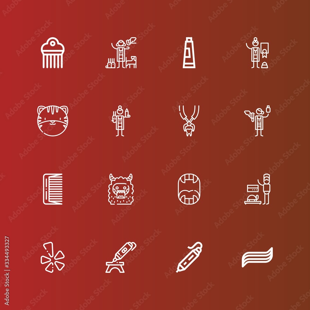 Editable 16 teeth icons for web and mobile Editable 16 teeth icons for web and mobile